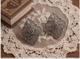 Set of 12 Designer Oxidized Earrings + Folding Jewelry Box